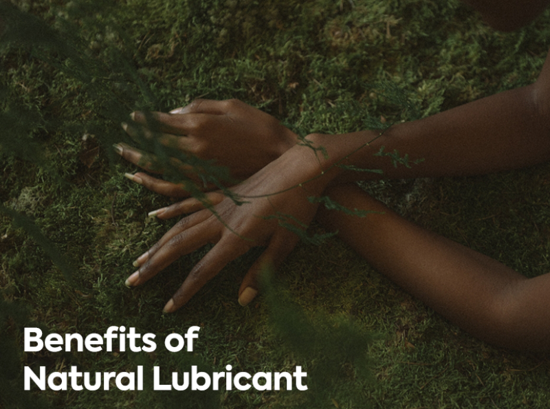 Blog banner for Why Should I Use Natural Personal Lubricant? Image of woman outside with text overlay that says "benefits of natural lube"