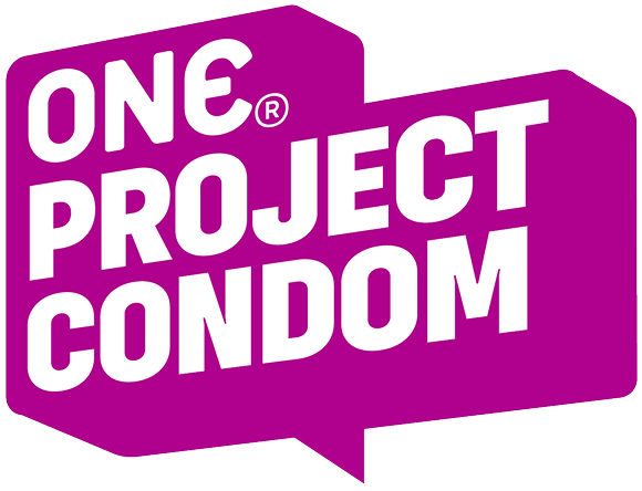 text one project condom with purple background