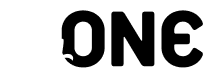 Black 'ONE' logo on a white background