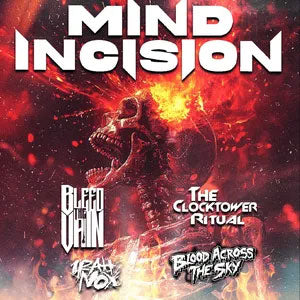 Album cover for 'Mind Incision' with a fiery design and text.