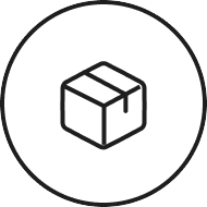 Icon of a box in a circle